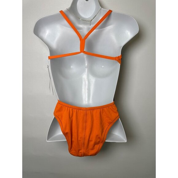Speedo Women S Edge Splice One-Piece Swimsuit, Black/Orange, 26 NWT - Picture 4 of 7
